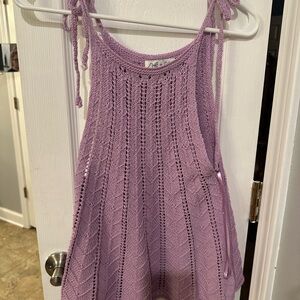 She + Sky Lavender Knit Tank Top